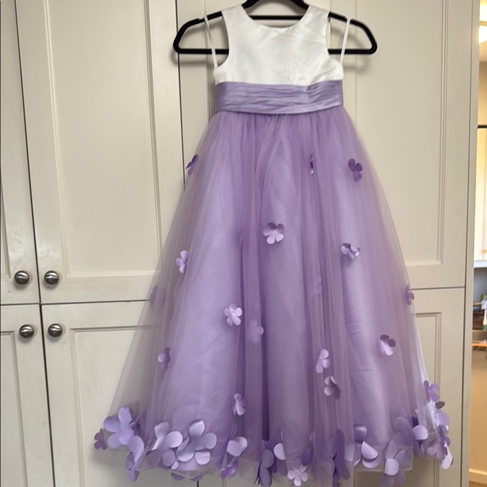 Purple and White Kids Dress